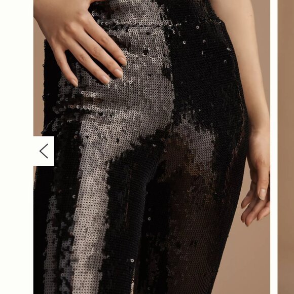 NWT Anthropologie Sanctuary The Kicker Sequin Flare Leggings Size Medium Black - Picture 4 of 10